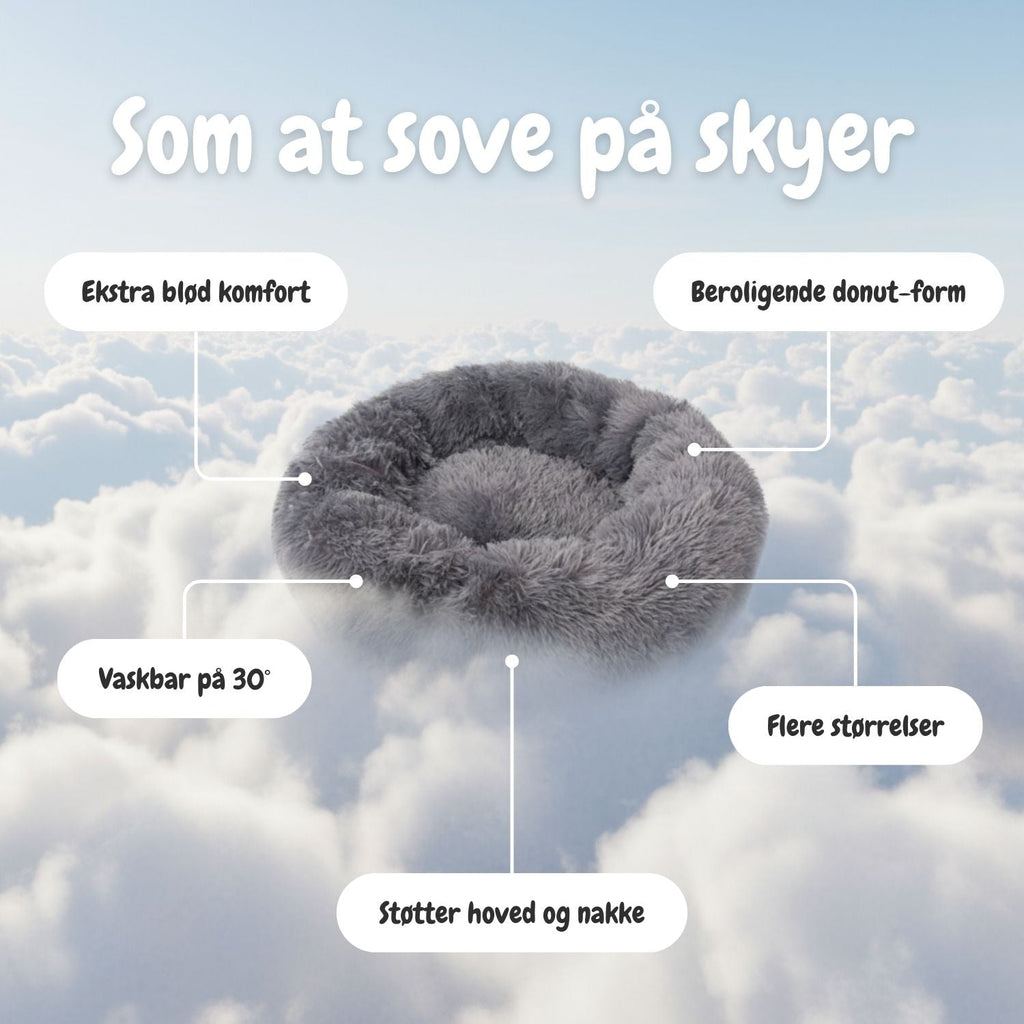 Beroligende donut hundeseng