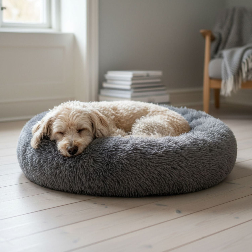 Beroligende donut hundeseng