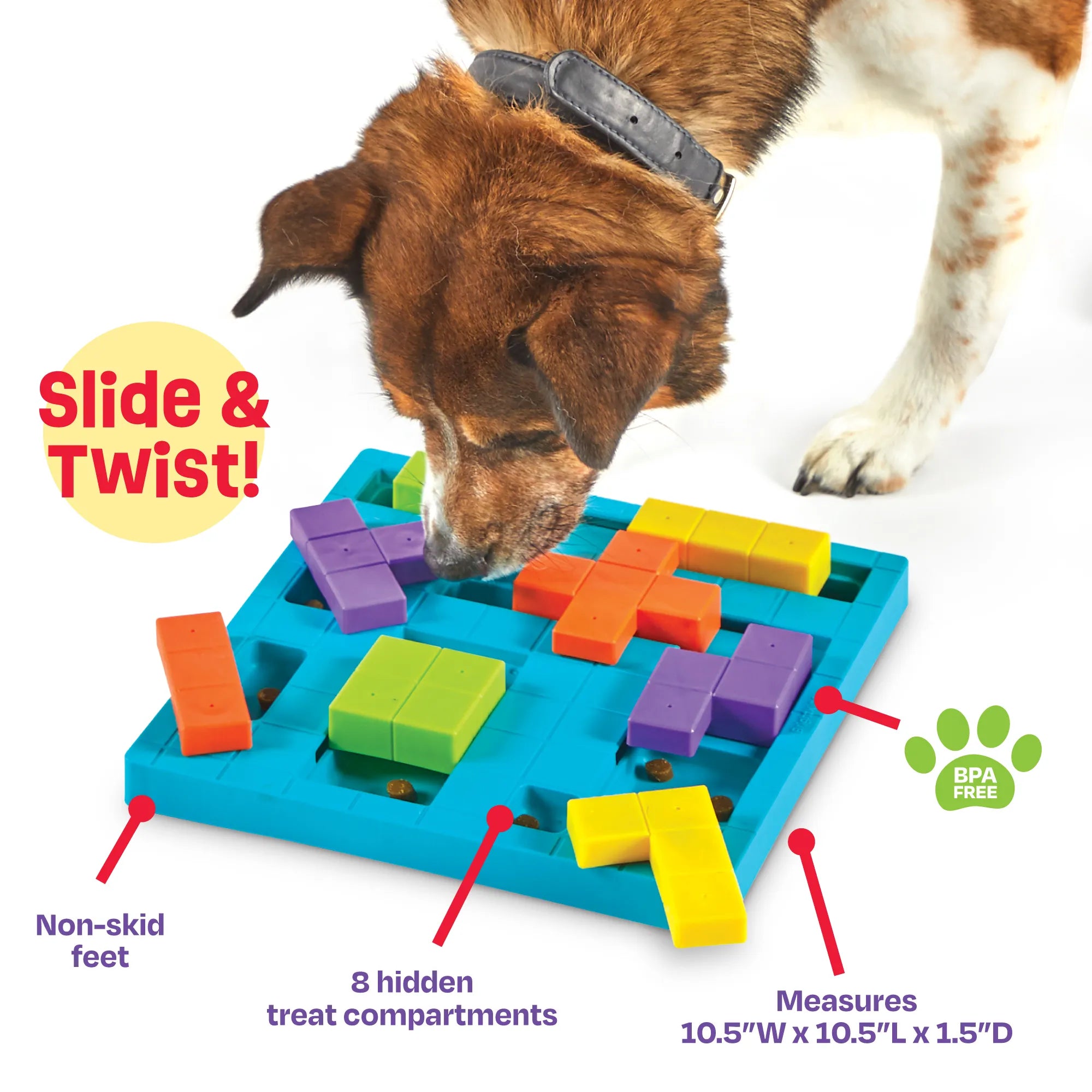 Brain Teaser Treat Puzzle - Juguete Rompecabezas para Perros que Estimula la Mente de Brightkins