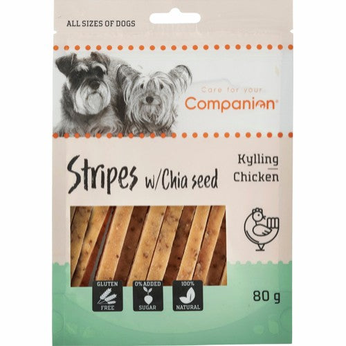 Companion - Chicken stripes w. chia seeds, 80g