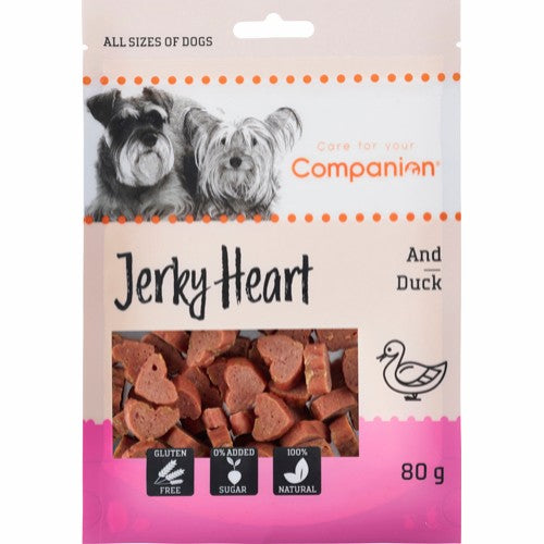Companion - Duck jerky hearts, 80g
