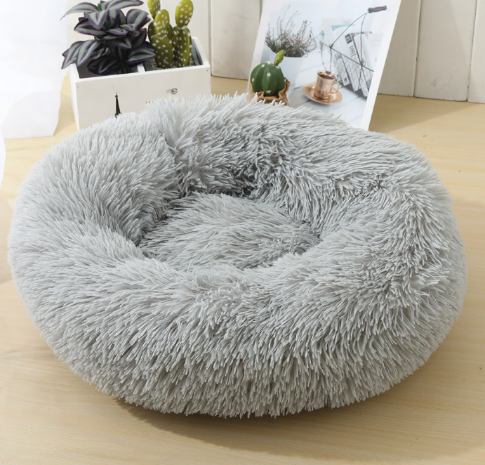 Beroligende donut hundeseng